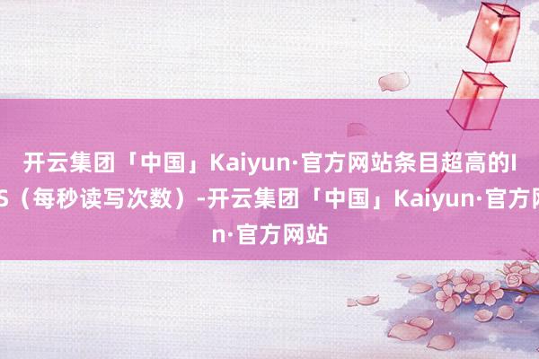 开云集团「中国」Kaiyun·官方网站条目超高的IOPS（每秒读写次数）-开云集团「中国」Kaiyun·官方网站