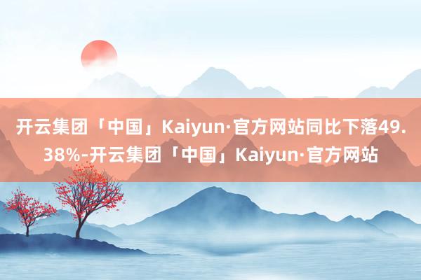 开云集团「中国」Kaiyun·官方网站同比下落49.38%-开云集团「中国」Kaiyun·官方网站