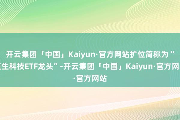 开云集团「中国」Kaiyun·官方网站扩位简称为“恒生科技ETF龙头”-开云集团「中国」Kaiyun·官方网站