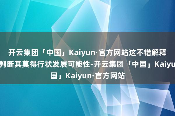 开云集团「中国」Kaiyun·官方网站这不错解释为伍德赛德判断其莫得行状发展可能性-开云集团「中国」Kaiyun·官方网站