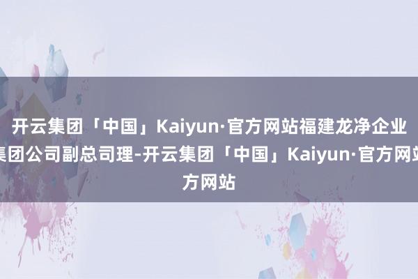 开云集团「中国」Kaiyun·官方网站福建龙净企业集团公司副总司理-开云集团「中国」Kaiyun·官方网站