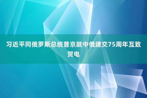 习近平同俄罗斯总统普京就中俄建交75周年互致贺电