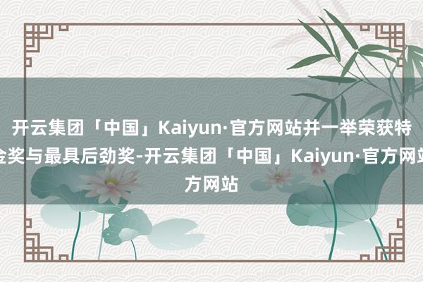 开云集团「中国」Kaiyun·官方网站并一举荣获特金奖与最具后劲奖-开云集团「中国」Kaiyun·官方网站