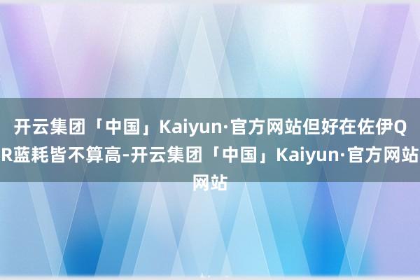 开云集团「中国」Kaiyun·官方网站但好在佐伊QR蓝耗皆不算高-开云集团「中国」Kaiyun·官方网站