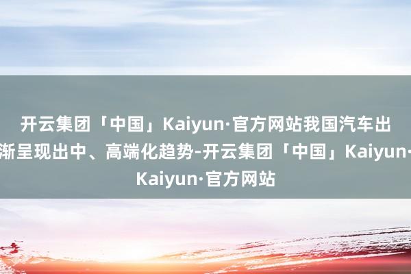 开云集团「中国」Kaiyun·官方网站我国汽车出口家具渐渐呈现出中、高端化趋势-开云集团「中国」Kaiyun·官方网站