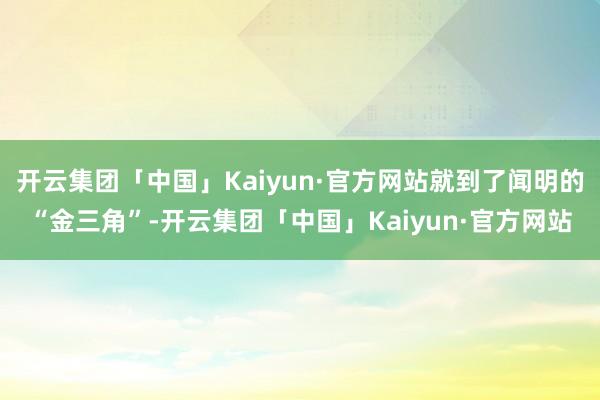 开云集团「中国」Kaiyun·官方网站就到了闻明的“金三角”-开云集团「中国」Kaiyun·官方网站